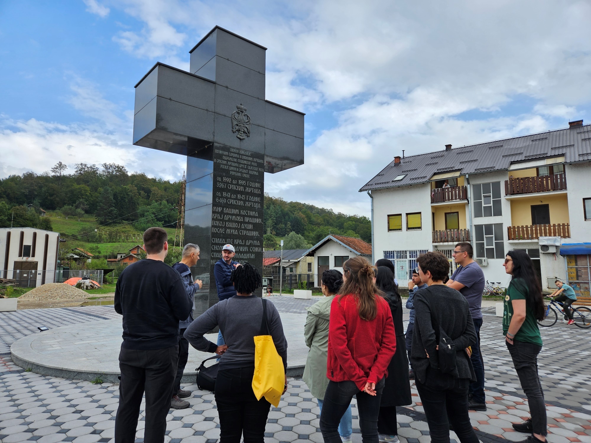 Monument in Kravica to the Serb victims of the 1992 - 1995 war, as well as those of World War Two