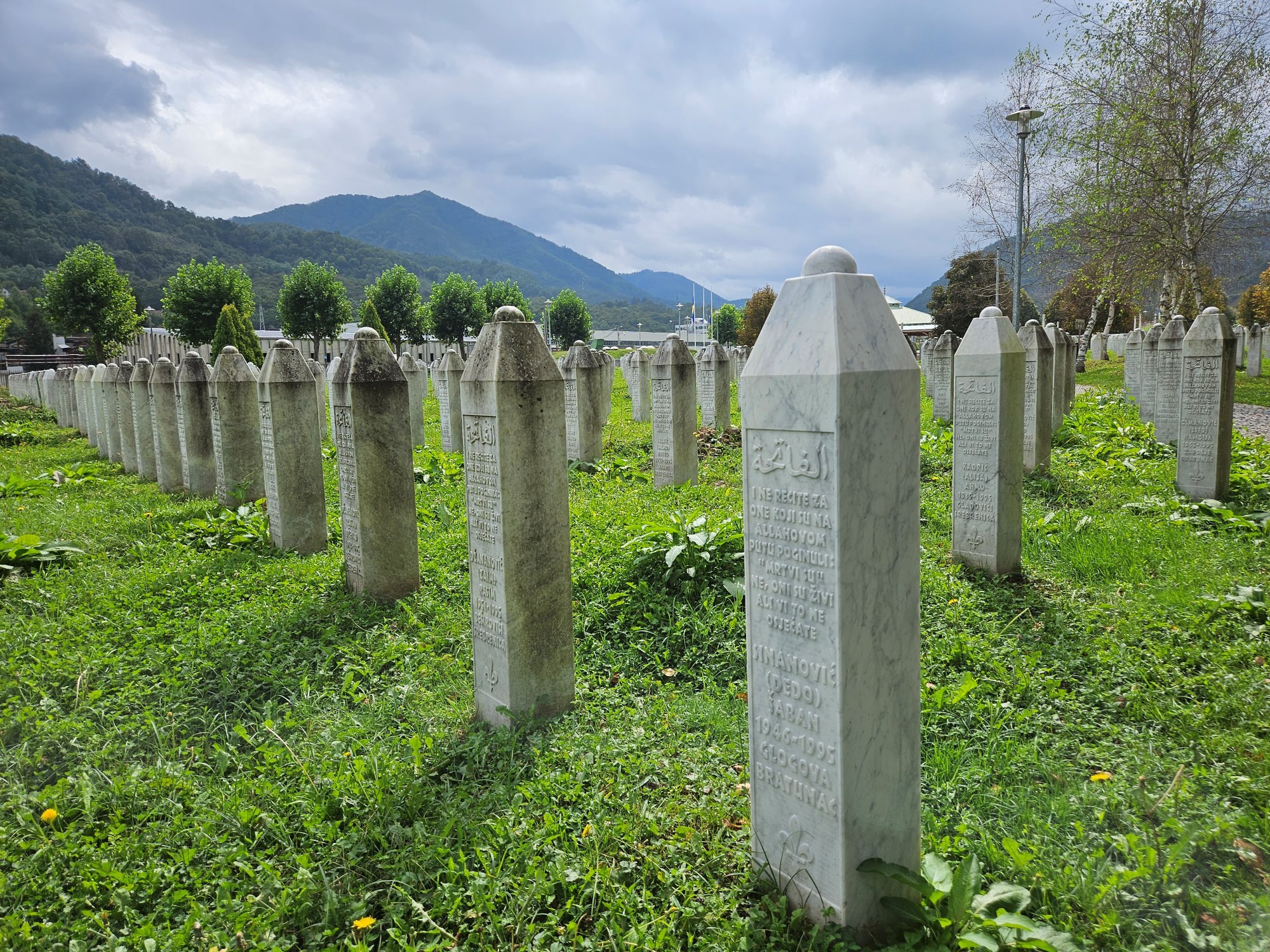Muslim cemetery in Srebrenica where victims of the genocide of 1995 are buried
