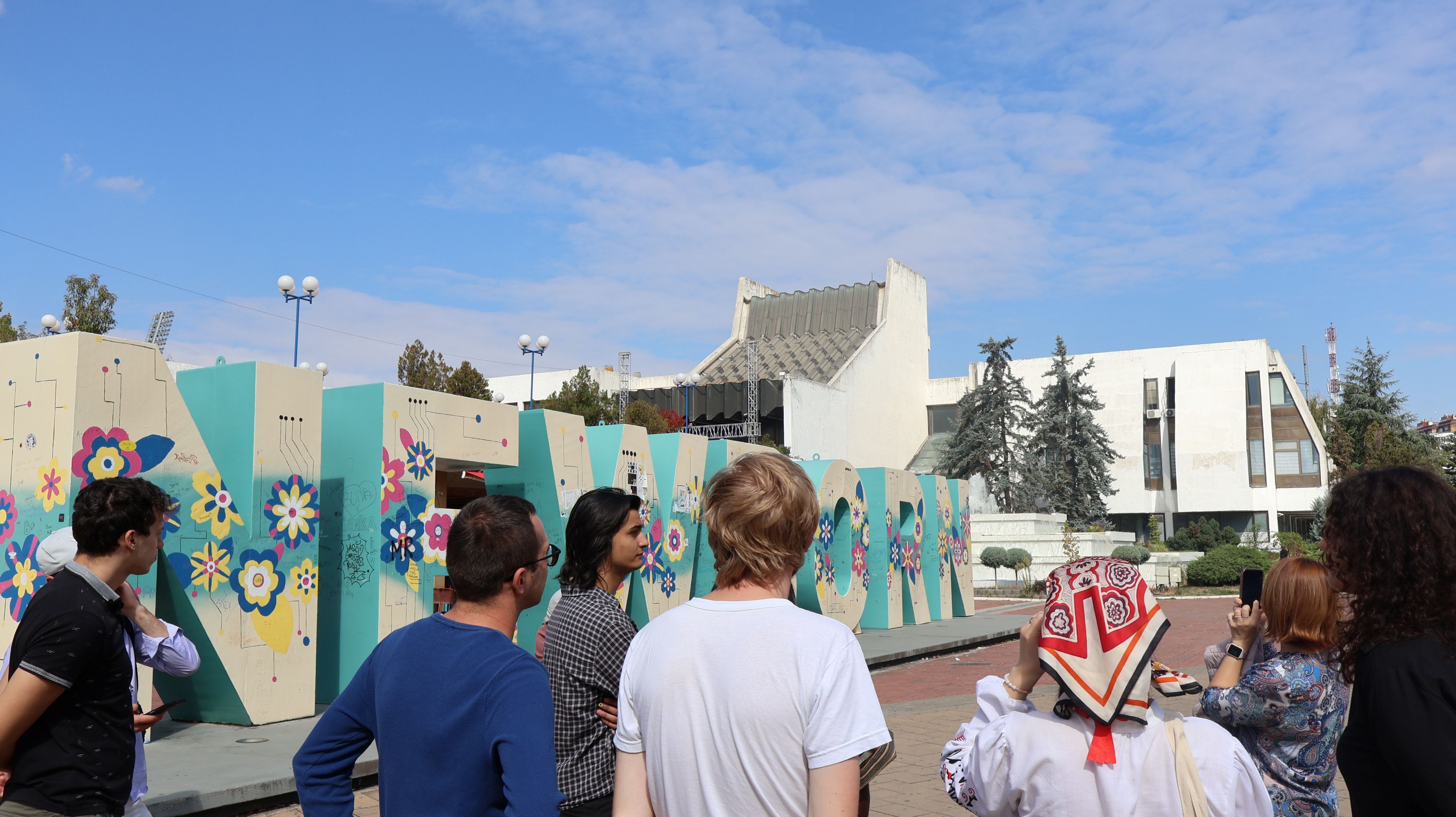 The “Newborn” monument in the centre of Prishtina symbolises Kosovo’s independence from Serbia in 2008
